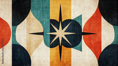 intage abstract background with geometric patterns photo
