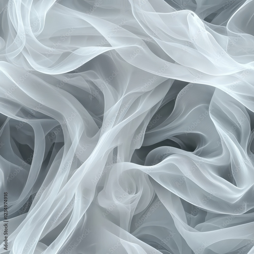 Fototapeta premium Swirling smoke texture background soft gray tile pattern seamless design environment abstract concept viewpoint