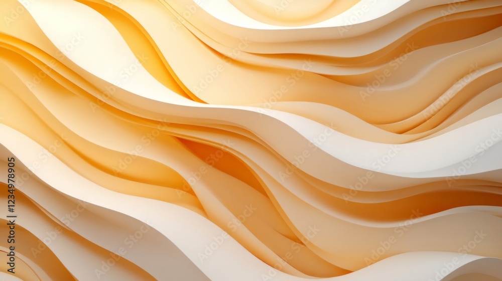 Obraz premium Abstract Orange and White Wave Pattern Background