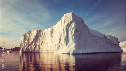 Wallpaper Mural Massive iceberg floating in pristine Arctic waters, surrounded by calm, clear ocean and soft polar light Torontodigital.ca