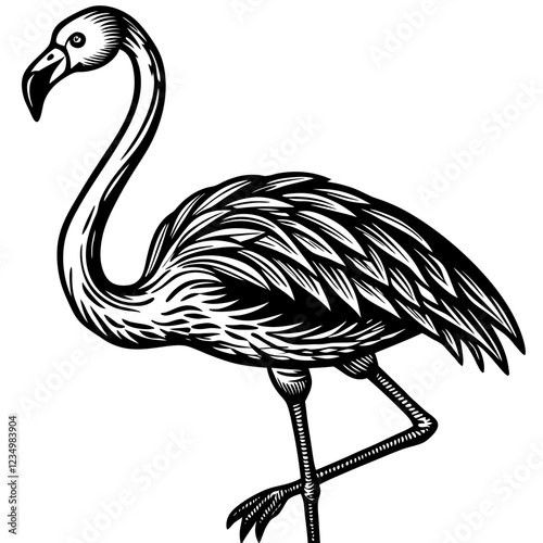 illustration of a flamingo