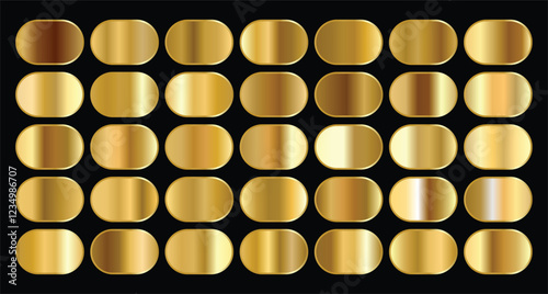 Premium gradient swatch palette set in a smooth, golden shade