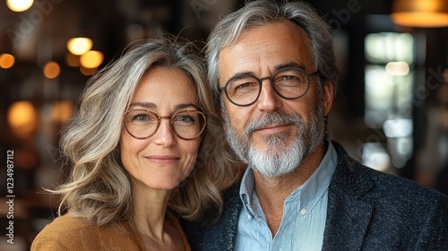 Mature Couple Portrait Showing Affection and Style
