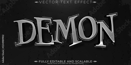 Demon devil text effect, editable horror and scary text style