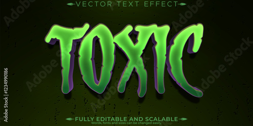 Monster toxic text effect, editable horror and scary text style