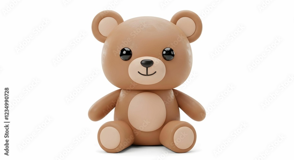 Adorable Brown Teddy Bear 3d Render Cute Toy Adorable Brown Teddy Bear 3d Render Cute Toy