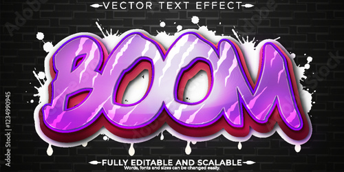 Graffiti text effect, editable spray and street text style