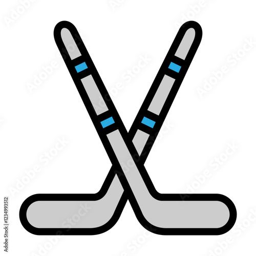 Canvas Print Ice Hockey Vector Filled Icon Design