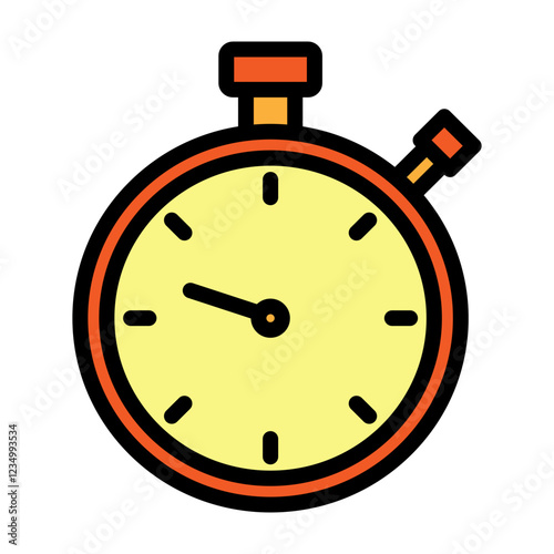 Stopwtach Vector Filled Icon Design