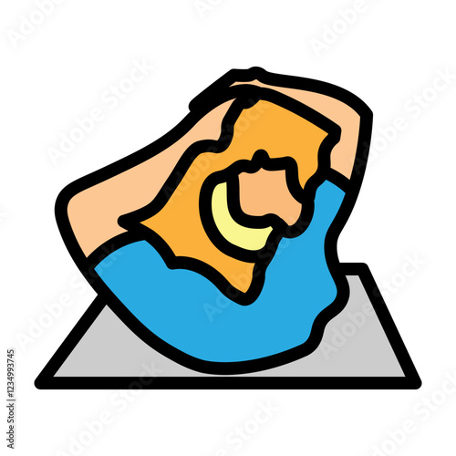 Yoga Vector Filled Icon Design