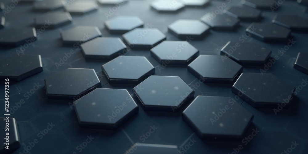 Abstract Hexagonal Structure A Sleek Dark Gray Pattern of Interlocking Geometric Shapes Abstract Hexagonal Structure A Sleek Dark Gray Pattern of Interlocking Geometric Shapes