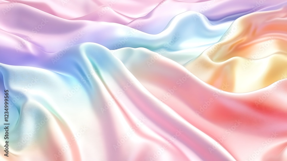 Obraz premium Pastel Draped Silk Fabric Showing Soft Hues