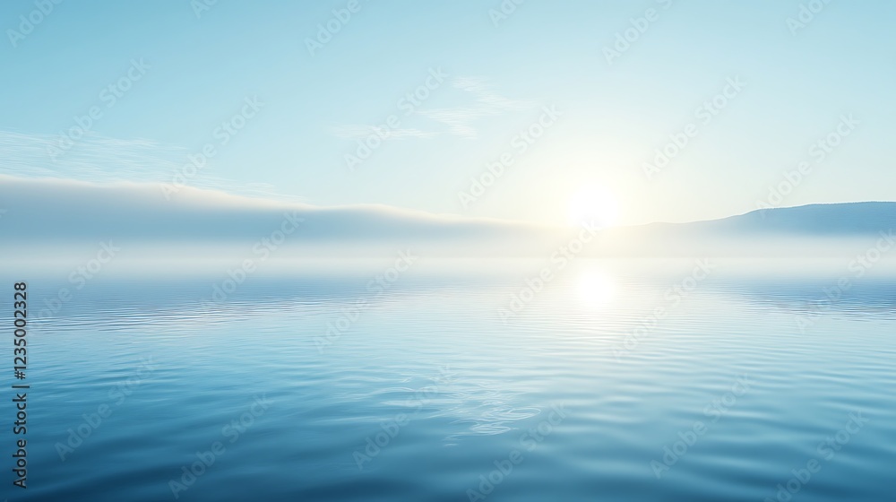 custom made wallpaper toronto digitalSerene Sunrise Over Calm Misty Lake Water