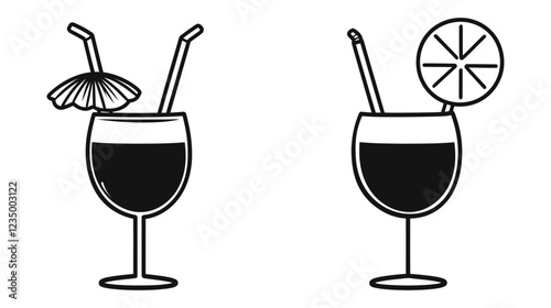 Cocktail icon vector illustration