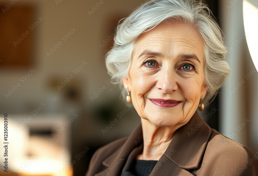 Fototapeta premium Old woman portrait in natural light