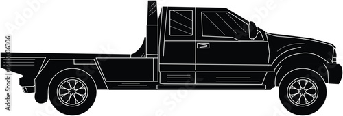 the illustration of modern pickip cars.