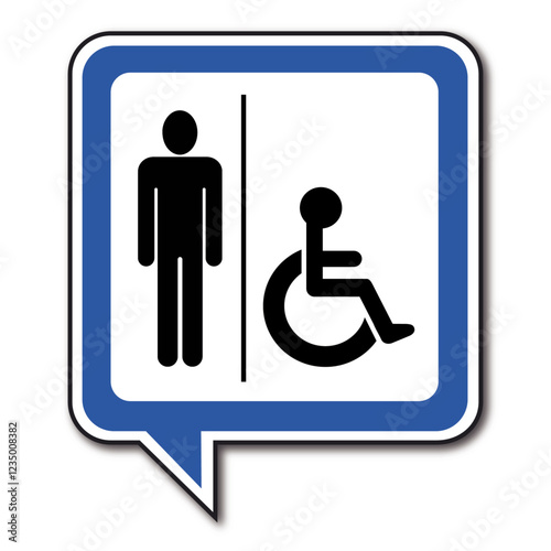 Logo toilettes hommes.