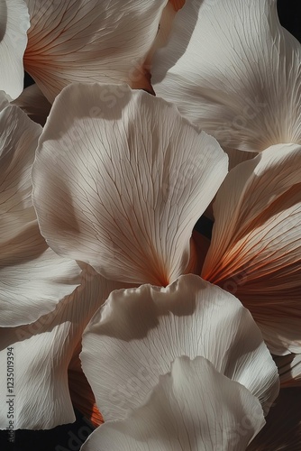 Close-up photo of a rose with aesthetic petals on a black background, highlighting its delicate details