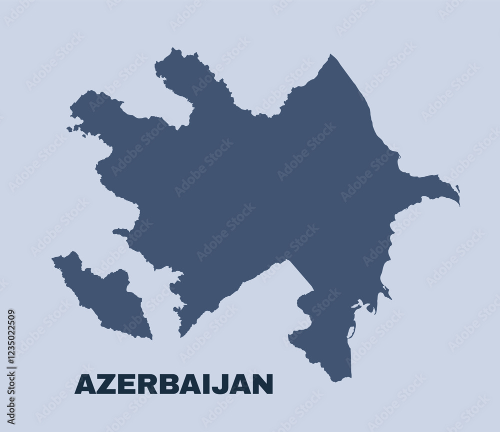 Azerbaijan map simple flat vector Azerbaijan map simple flat vector