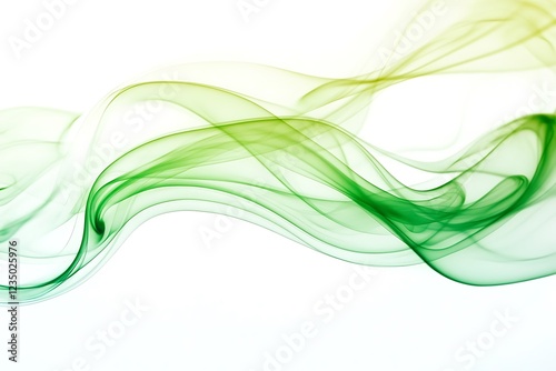 Wallpaper Mural green and yellow wave isolated on a white or transparent background  Torontodigital.ca