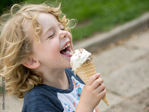 child eating ice cream