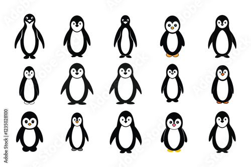 The Charming Penguin: A Minimalist Design of Antarctic Elegance.