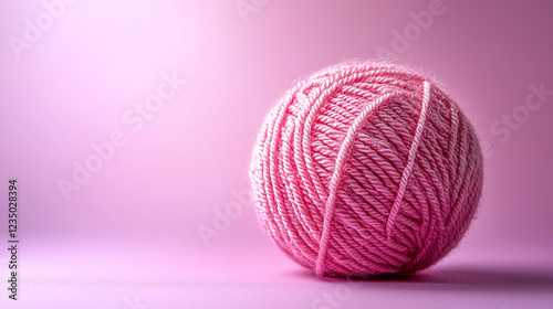 Soft Yarn Ball in Natural Setting photo