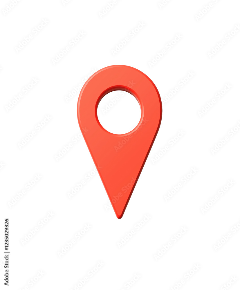 Red map pointer location on transparent background. Navigation, pin, marker, travel, gps, place or destination symbol concept. Red map pointer location on transparent background. Navigation, pin, marker, travel, gps, place or destination symbol concept.