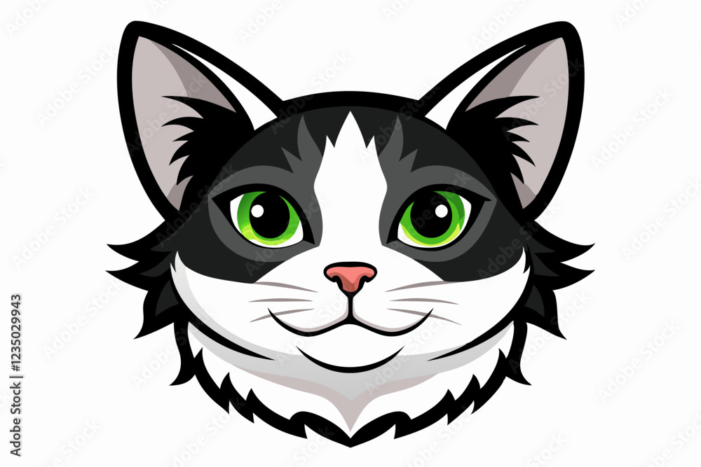 Obraz premium cat head silhouettes 