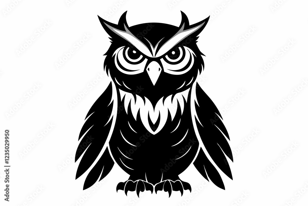 Obraz premium birds owl silhouette