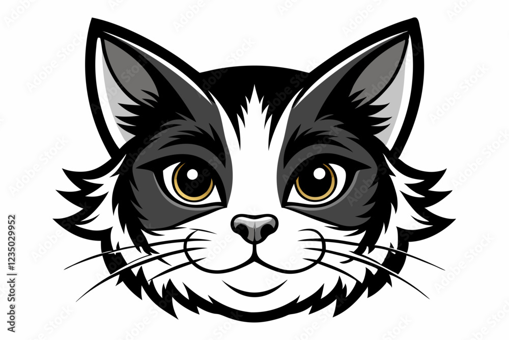 Fototapeta premium cat head silhouettes 
