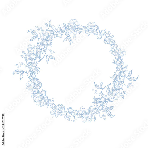 Wedding wreath with flowers.