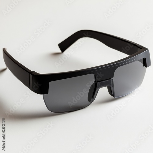 Stylish black sunglasses with sleek design ideal for summer activities or casual outings in sunny weather. Generative AI photo