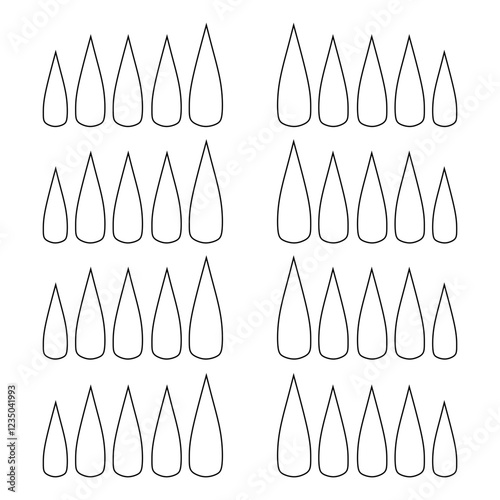 nail art template empty stiletto nails vector