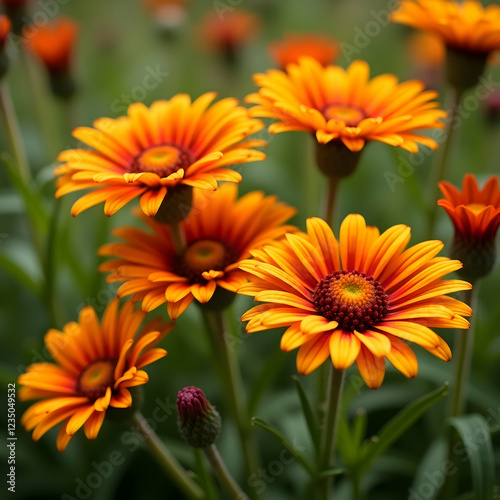 Gaillardia blanket flowers admired for their vibrant colors photo