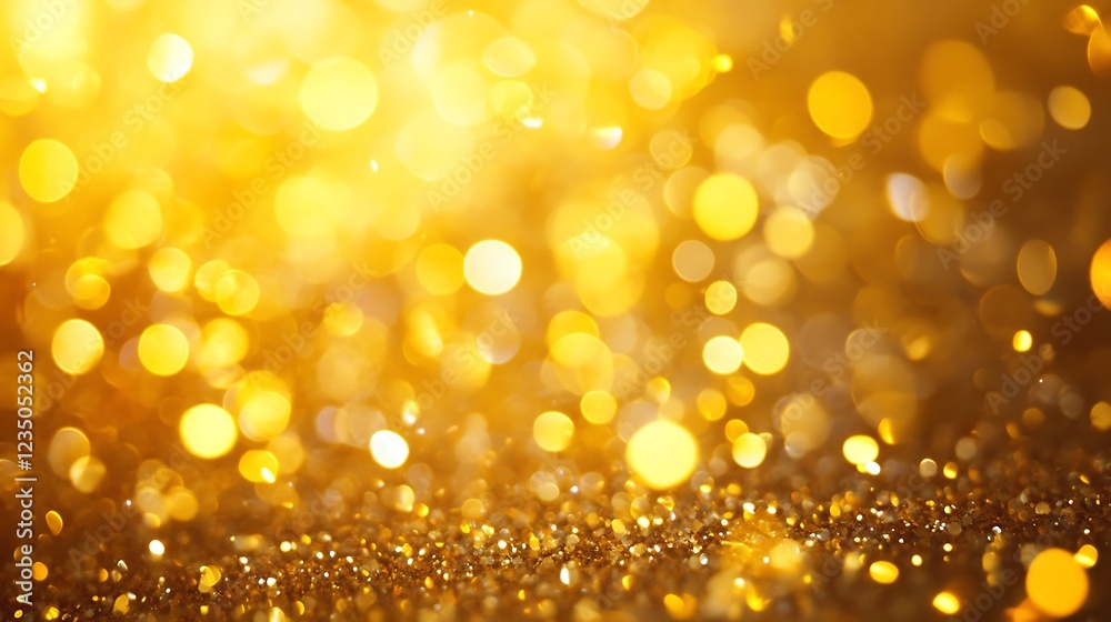 Golden Glitter Background With Sparkling Lights Golden Glitter Background With Sparkling Lights