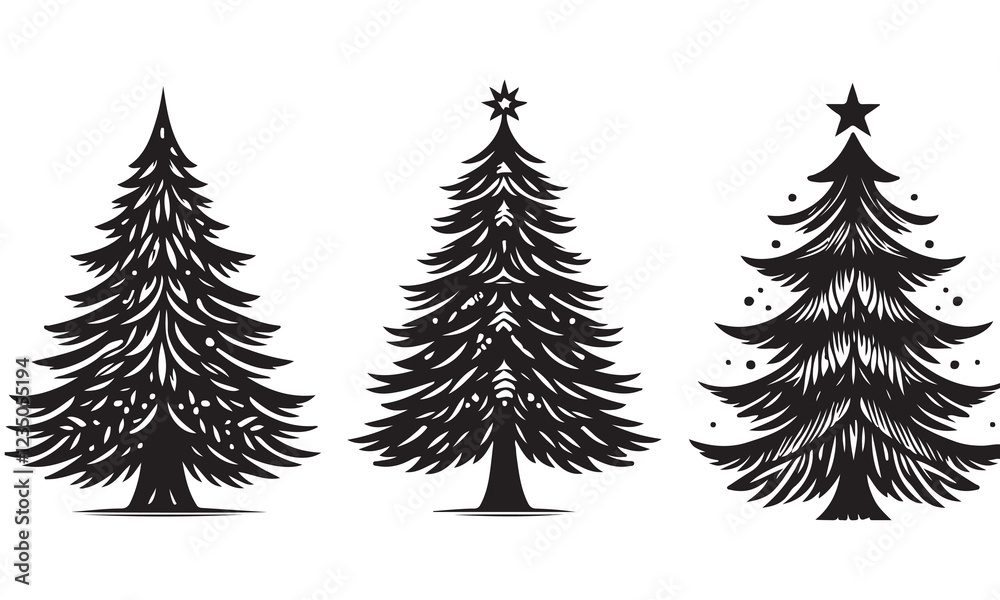 Obraz premium christmas tree set