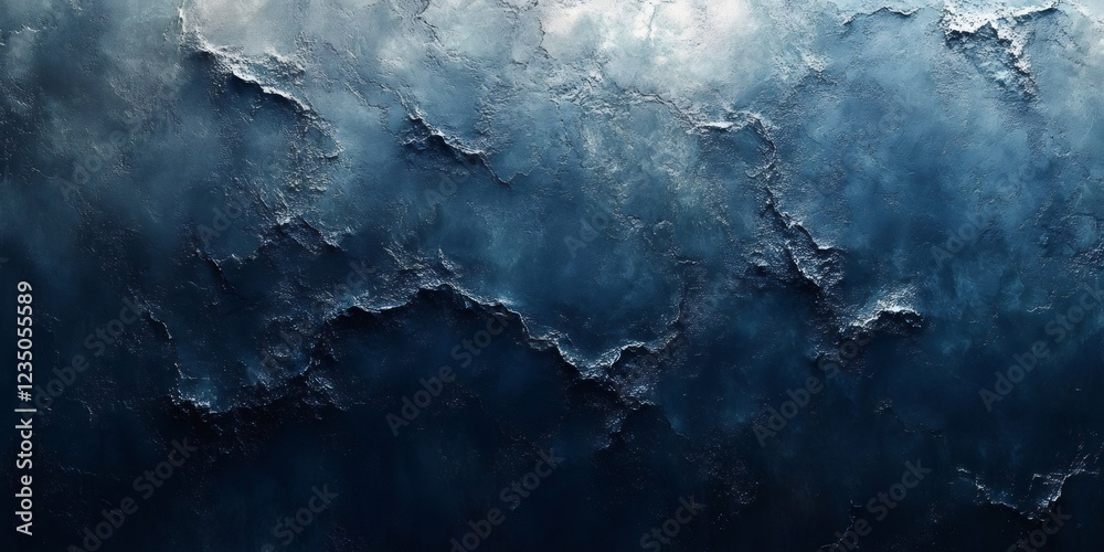 Fototapeta premium Dark blue textured background creating dramatic atmosphere