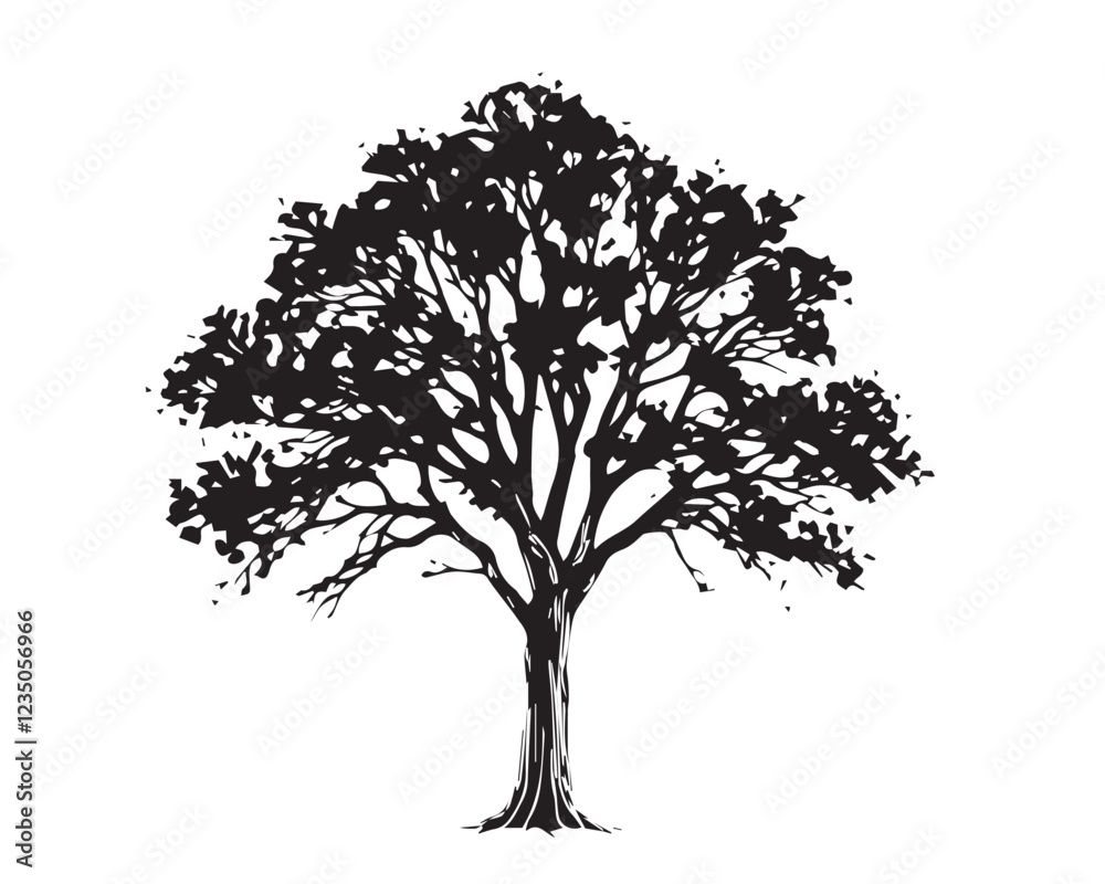 Obraz premium vector black tree of live icon on white background