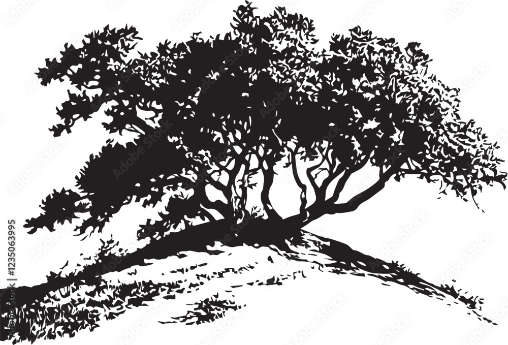 Fototapeta premium Trees. Hand drawn vector illustration