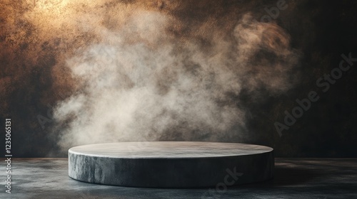 Wallpaper Mural Stone Platform Amidst Smoky Dark Background Torontodigital.ca