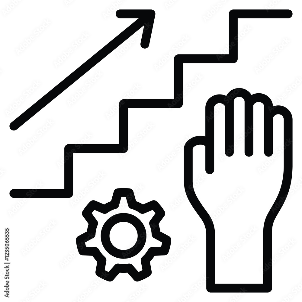 Engagement Progress icon line vector illustration Engagement Progress icon line vector illustration