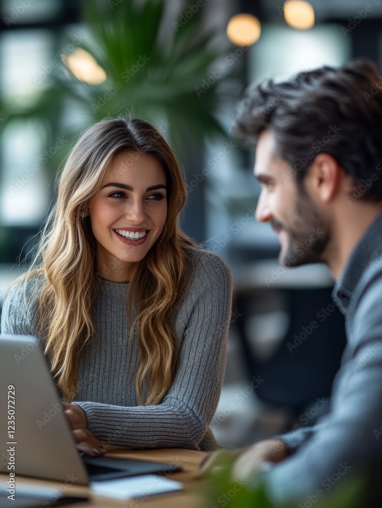 Business Colleagues Working Together in Office for Marketing Campaigns Business Colleagues Working Together in Office for Marketing Campaigns