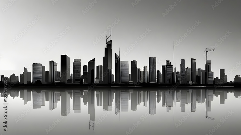 Fototapeta premium Modern Skyline for Corporate Branding and Tech Startups