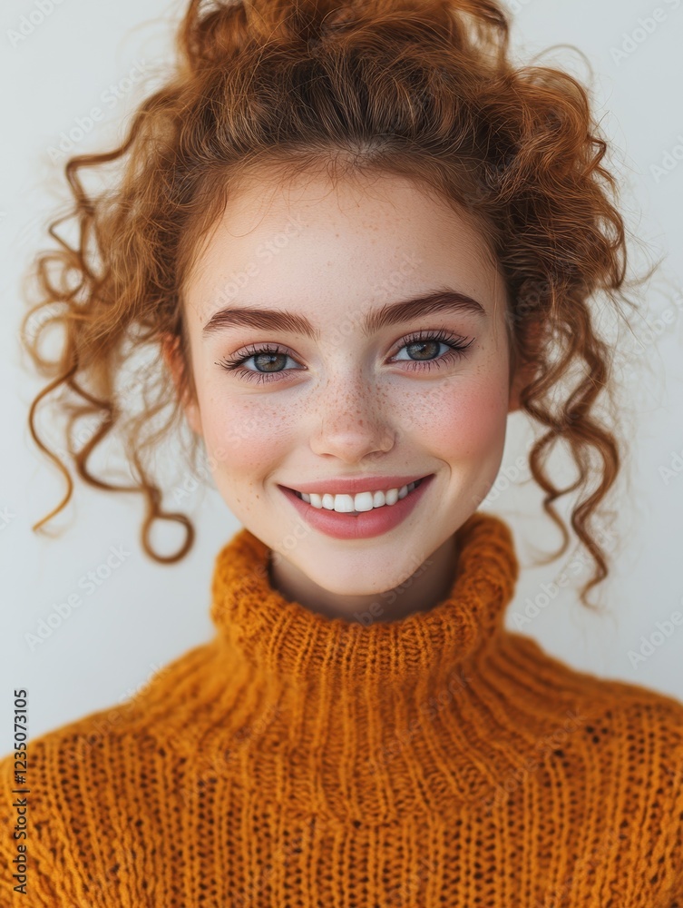 Happy young woman laughing and looking at camera for marketing campaigns Happy young woman laughing and looking at camera for marketing campaigns