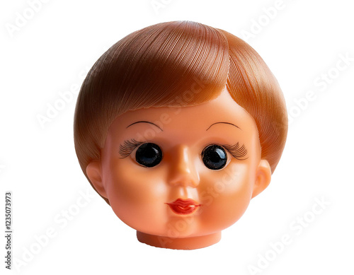 baby doll head isolated on white