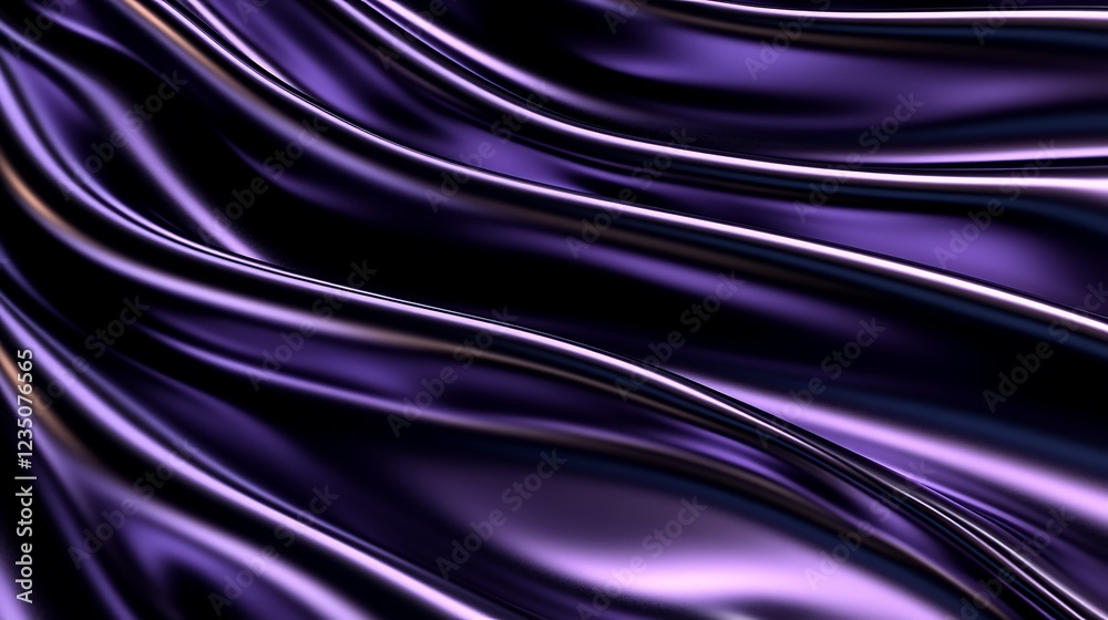 Dark Purple Silk Fabric Draped Smoothly Dark Purple Silk Fabric Draped Smoothly