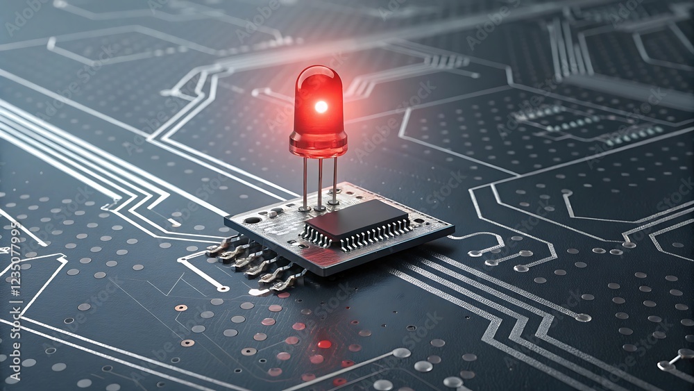 Fototapeta premium printed circuit board with electronic components