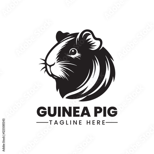 guinea pig silhouette vector logo illustration