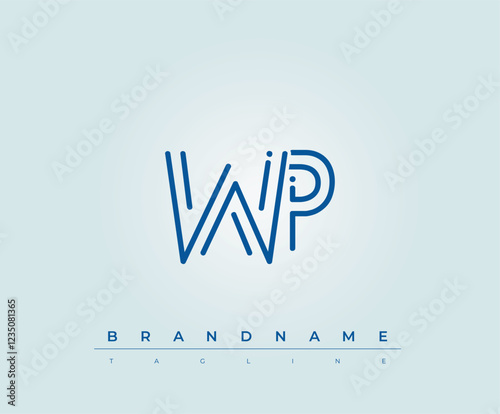 WP Technology Letter  Logo Template. This tech letter logo is a graphic mark that uses letters to represent a technology company.